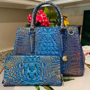 Brahmin Deep Azure Small Finley and Skyler